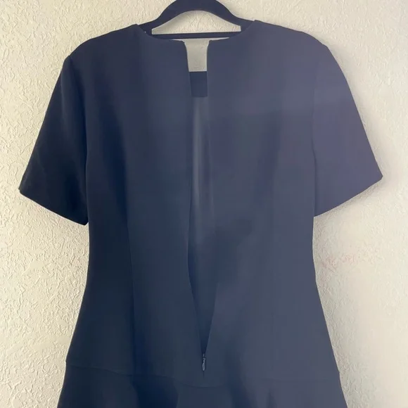 Women's Cinq a Sept Fontaine Fit Flare Dress Ruffle Layer Black Lined Size 4 NEW